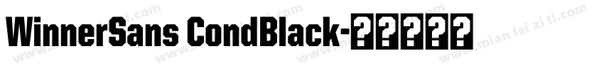 WinnerSans CondBlack字体转换